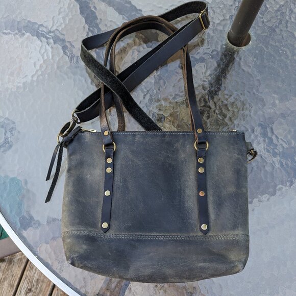 Pip Robins Mini Leighton tote in black/brass - Picture 3 of 5